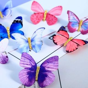 Butterfly hair pins / barrettes